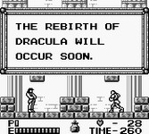 une photo d'Ã©cran de Castlevania 2 - Belmont s Revenge sur Nintendo Game Boy